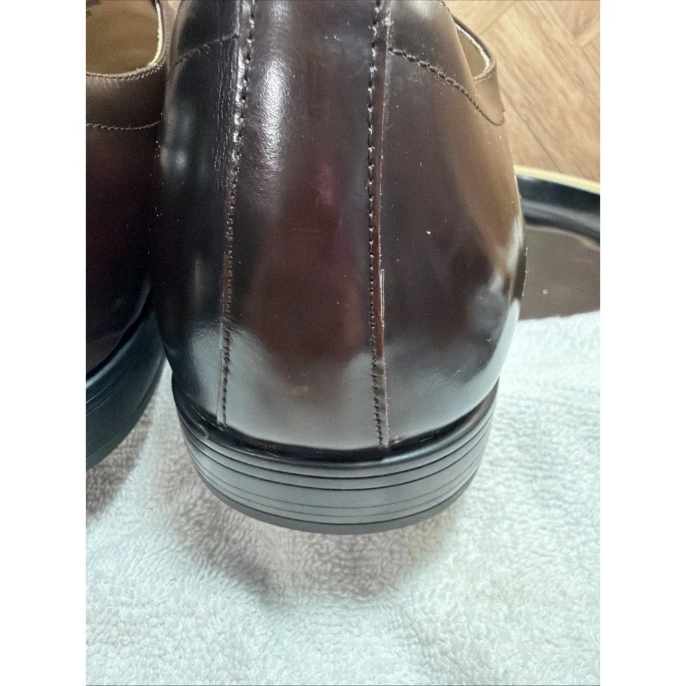 Stacy Adams Men's Brown Leather Oxford Dress Shoes Square Toe Lace Up Sz 14 W